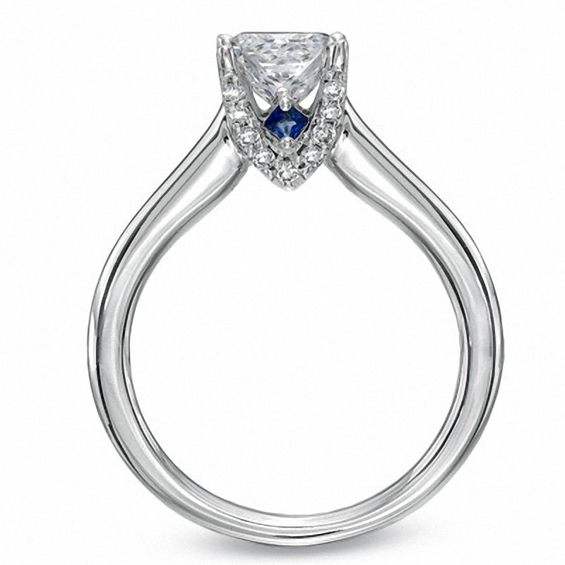 Main Image 2 of Vera Wang Love Collection 1.29 CT. T.W. Princess-Cut Diamond Engagement Ring in 14K White Gold