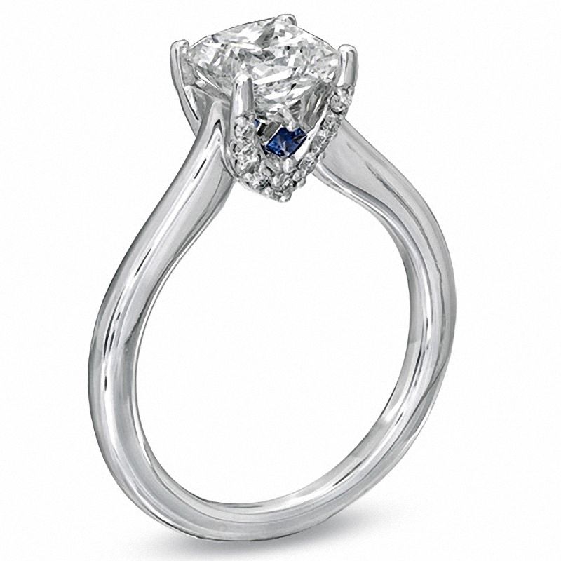 Main Image 3 of Vera Wang Love Collection 1.29 CT. T.W. Princess-Cut Diamond Engagement Ring in 14K White Gold