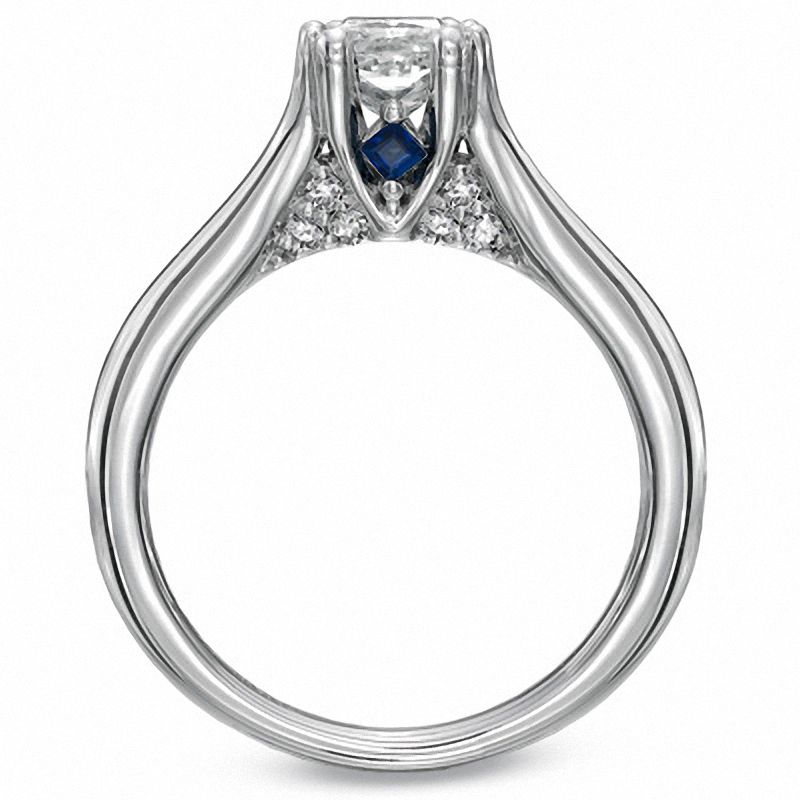 Main Image 2 of Vera Wang Love Collection 0.82 CT. T.W. Princess-Cut Diamond Engagement Ring in 14K White Gold