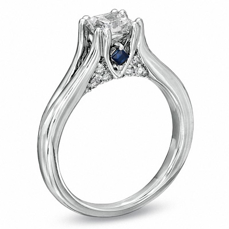 Main Image 3 of Vera Wang Love Collection 0.82 CT. T.W. Princess-Cut Diamond Engagement Ring in 14K White Gold