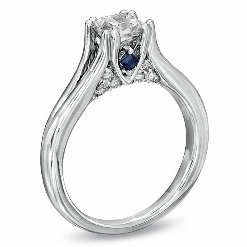 Vera Wang Love Collection 0.82 CT. T.W. Princess-Cut Diamond Engagement Ring in 14K White Gold