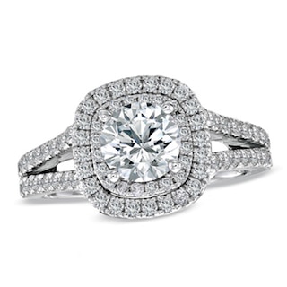 Vera Wang Love Collection 1.95 CT. T.W. Diamond Frame Split Shank ...