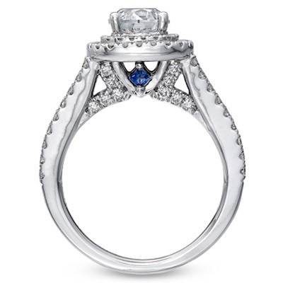 Vera Wang Love Collection 1.95 CT. T.W. Diamond Frame Split Shank ...