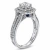 Thumbnail Image 3 of Vera Wang Love Collection 1.45 CT. T.W. Diamond Frame Split Shank Engagement Ring in 14K White Gold