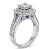 Vera Wang Love Collection 2.20 CT. T.W. Princess-Cut Diamond Frame Split Shank Engagement Ring in 14K White Gold