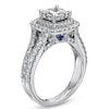 Thumbnail Image 2 of Vera Wang Love Collection 2.20 CT. T.W. Princess-Cut Diamond Frame Split Shank Engagement Ring in 14K White Gold