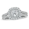 Thumbnail Image 0 of Vera Wang Love Collection 1.45 CT. T.W. Diamond Frame Split Shank Engagement Ring in 14K White Gold