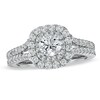 Thumbnail Image 1 of Vera Wang Love Collection 1.45 CT. T.W. Diamond Frame Split Shank Engagement Ring in 14K White Gold