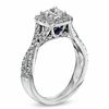 Vera Wang Love Collection 1.30 CT. T.W. Cushion-Cut Diamond Frame Twist Engagement Ring in 14K White Gold