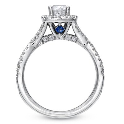 Vera Wang Love Collection CT. T.W. Diamond Frame Engagement Ring in 14K White Gold