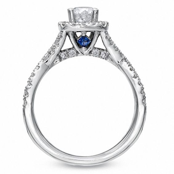 Vera Wang Love Collection 0.95 CT. T.W. Diamond Frame Engagement Ring ...