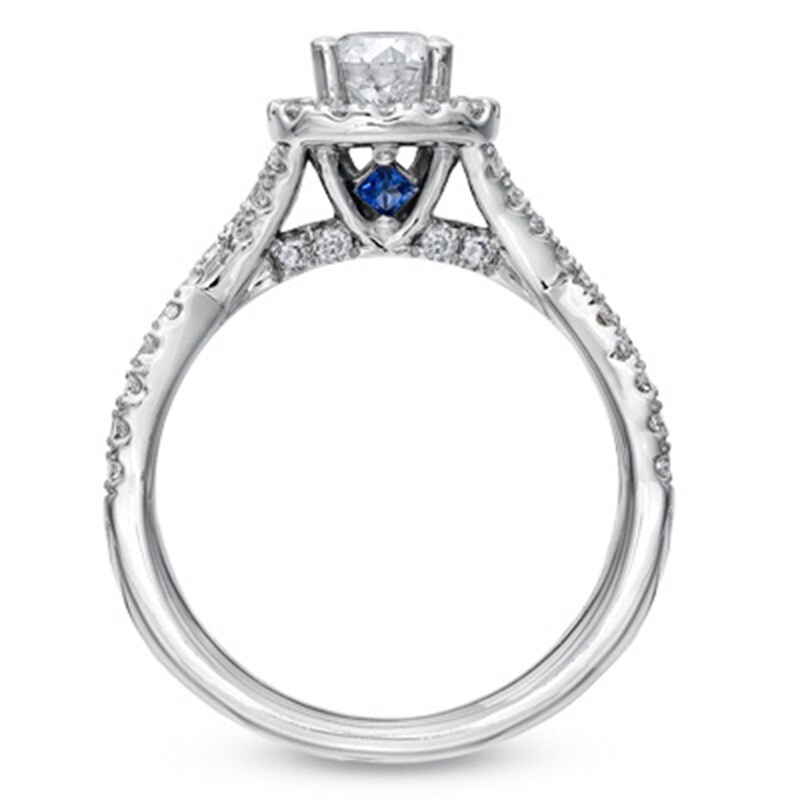 Main Image 2 of Vera Wang Love Collection 0.95 CT. T.W. Diamond Frame Engagement Ring in 14K White Gold