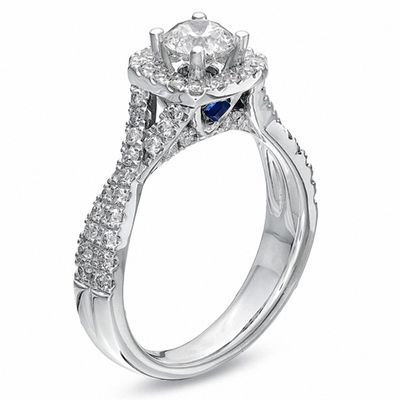 Vera Wang Love Collection CT. T.W. Diamond Frame Engagement Ring in 14K White Gold