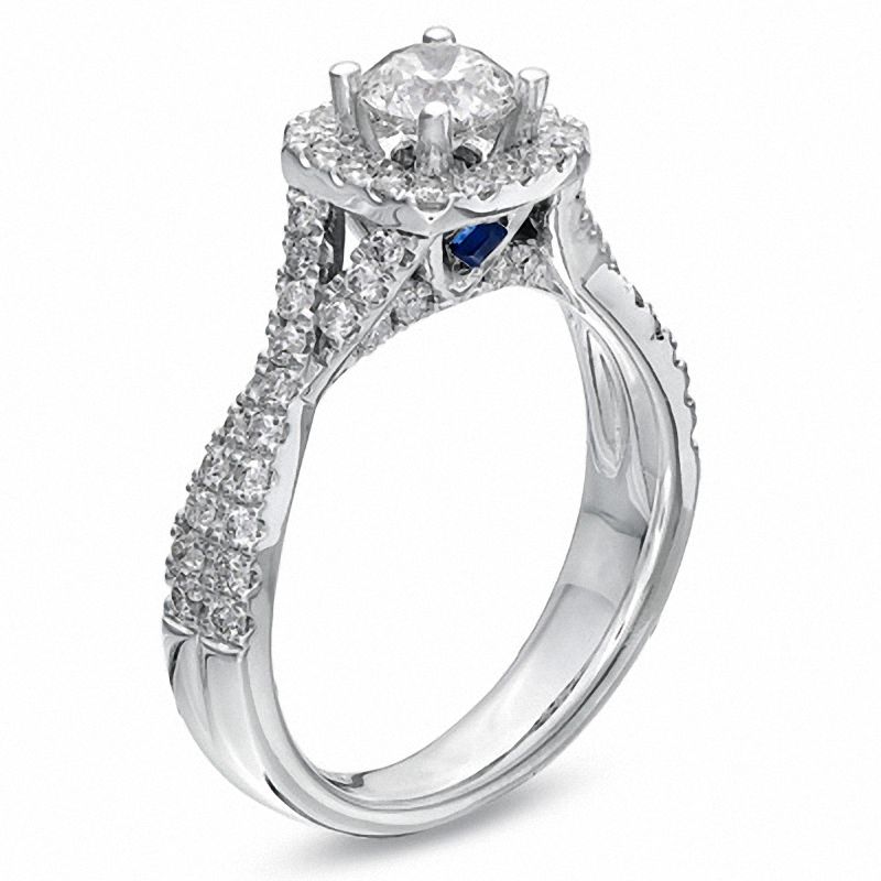 Vera Wang Love Collection CT. T.W. Diamond Frame Engagement Ring in 14K White Gold