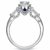 Thumbnail Image 1 of Vera Wang Love Collection 1.05 CT. T.W. Princess-Cut and Baguette Diamond Frame Engagement Ring in 14K White Gold