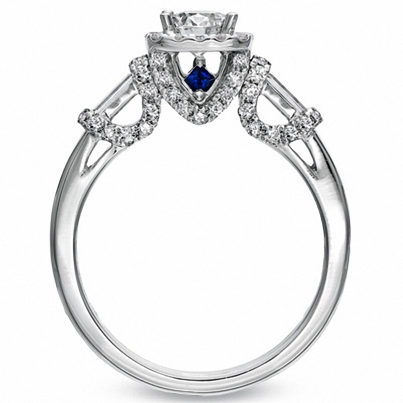 Vera Wang Love Collection 1.05 CT. T.W. Princess-Cut and Baguette ...