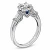 Thumbnail Image 2 of Vera Wang Love Collection 1.05 CT. T.W. Princess-Cut and Baguette Diamond Frame Engagement Ring in 14K White Gold