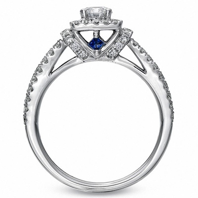 Vera Wang Love Collection 0.95 CT. T.W. Diamond Frame Split Shank ...