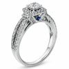 Thumbnail Image 2 of Vera Wang Love Collection 0.95 CT. T.W. Diamond Frame Split Shank Engagement Ring in 14K White Gold