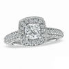 Thumbnail Image 0 of Vera Wang Love Collection 1.95 CT. T.W. Cushion-Cut Diamond Frame Engagement Ring in 14K White Gold