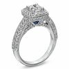 Thumbnail Image 2 of Vera Wang Love Collection 1.95 CT. T.W. Cushion-Cut Diamond Frame Engagement Ring in 14K White Gold
