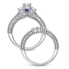 Thumbnail Image 2 of Vera Wang Love Collection 1.95 CT. T.W. Diamond Three Stone Bridal Set in 14K White Gold