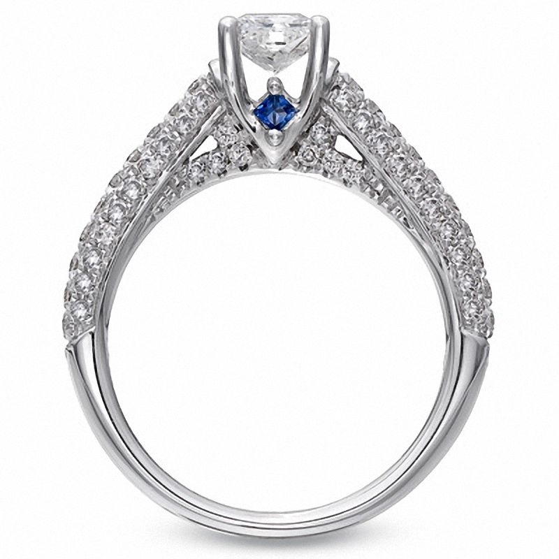 Vera Wang Love Collection 0.95 CT. T.W. Princess-Cut Diamond Engagement Ring in 14K White Gold