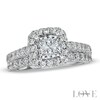 Thumbnail Image 1 of Vera Wang Love Collection 1.95 CT. T.W. Princess-Cut Diamond Frame Bridal Set in 14K White Gold