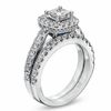 Thumbnail Image 3 of Vera Wang Love Collection 1.95 CT. T.W. Princess-Cut Diamond Frame Bridal Set in 14K White Gold