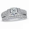 Thumbnail Image 0 of Vera Wang Love Collection 1.95 CT. T.W. Diamond Bridal Set in 14K White Gold