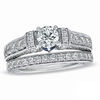 Thumbnail Image 1 of Vera Wang Love Collection 1.95 CT. T.W. Diamond Bridal Set in 14K White Gold