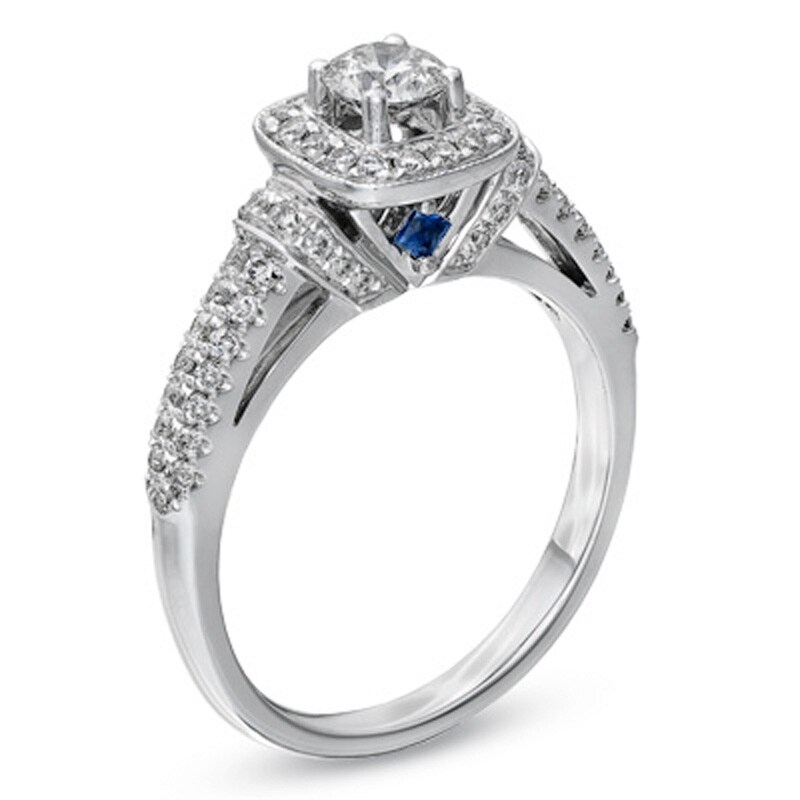 Vera Wang Love Collection 0.70 CT. T.W. Diamond Frame Engagement Ring ...