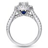 Thumbnail Image 2 of Vera Wang Love Collection 1.45 CT. T.W. Princess-Cut Diamond Frame Split Shank Engagement Ring in 14K White Gold