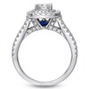 Thumbnail Image 1 of Vera Wang Love Collection 1.45 CT. T.W. Princess-Cut Diamond Frame Split Shank Engagement Ring in 14K White Gold