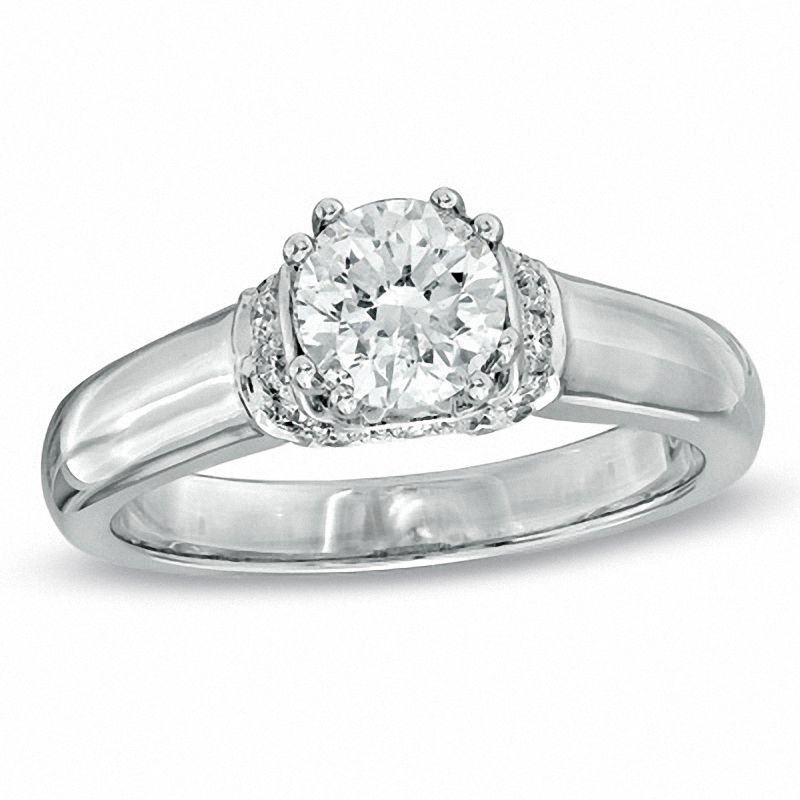 1.20 CT. T.W. Certified Diamond Engagement Ring in 14K White Gold (J/I2)