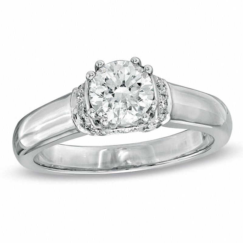 Main Image 1 of 1.20 CT. T.W. Certified Diamond Engagement Ring in 14K White Gold (J/I2)
