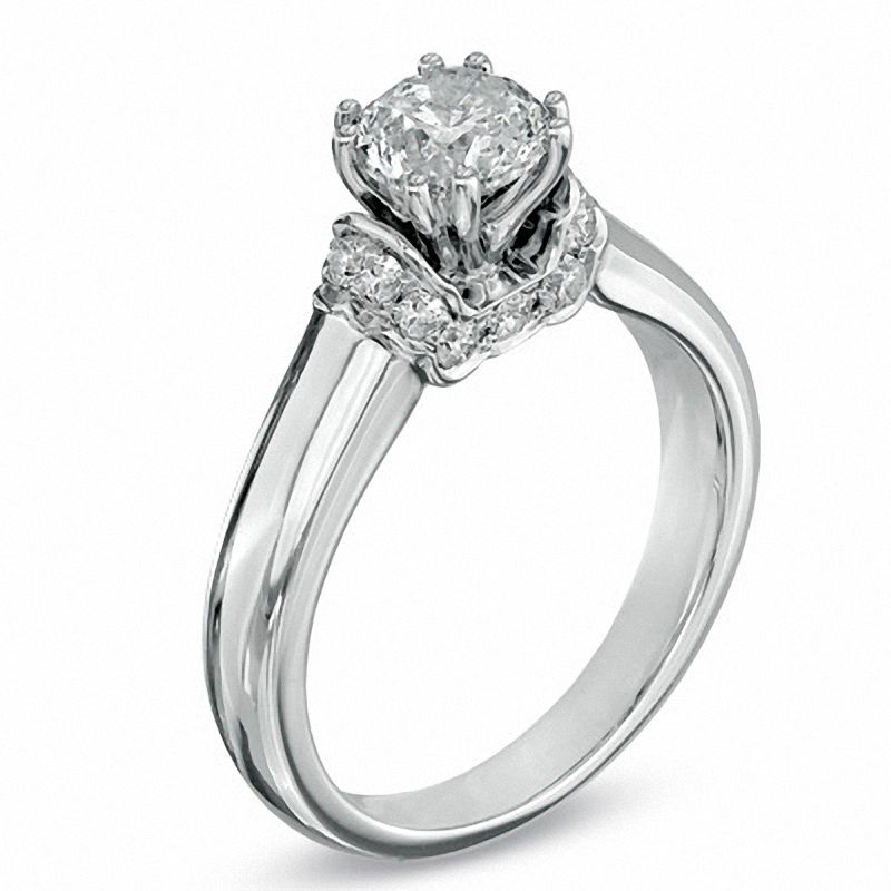 1.20 CT. T.W. Certified Diamond Engagement Ring in 14K White Gold (J/I2)