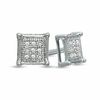 Thumbnail Image 0 of 0.05 CT. T.W. Diamond Square Stud Earrings in 10K White Gold