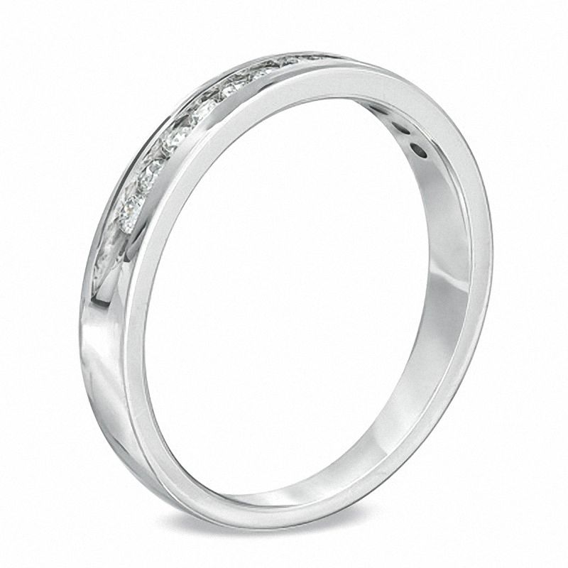 Main Image 2 of 1.00 CT. T.W. Certified Diamond Anniversary Band in 14K White Gold (I/SI2)