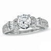 Thumbnail Image 1 of Vera Wang Love Collection 1.45 CT. T.W. Round and Baguette Diamond Engagement Ring in 14K White Gold