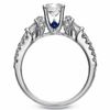 Thumbnail Image 2 of Vera Wang Love Collection 1.45 CT. T.W. Round and Baguette Diamond Engagement Ring in 14K White Gold
