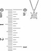 Thumbnail Image 2 of 0.30 CT. Certified Princess-Cut Canadian Diamond Pendant in 14K White Gold (I/I2) - 17"