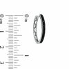 Thumbnail Image 2 of 0.14 CT. T.W. Black Diamond Hoop Earrings in Sterling Silver