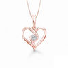 Thumbnail Image 0 of Sirena™ 0.10 CT. Diamond Solitaire Heart Pendant in 10K Rose Gold