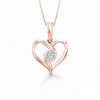 Thumbnail Image 1 of Sirena™ 0.10 CT. Diamond Solitaire Heart Pendant in 10K Rose Gold