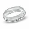 Thumbnail Image 0 of Men's 7.0mm Comfort Fit Angled Satin Finish Cobalt Wedding Band - Size 10