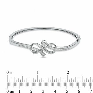 0.33 CT. T.W. Diamond Infinity Knot Bangle in Sterling Silver
