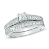 1.00 CT. T.W. Princess-Cut Diamond Bridal Set in 14K White Gold