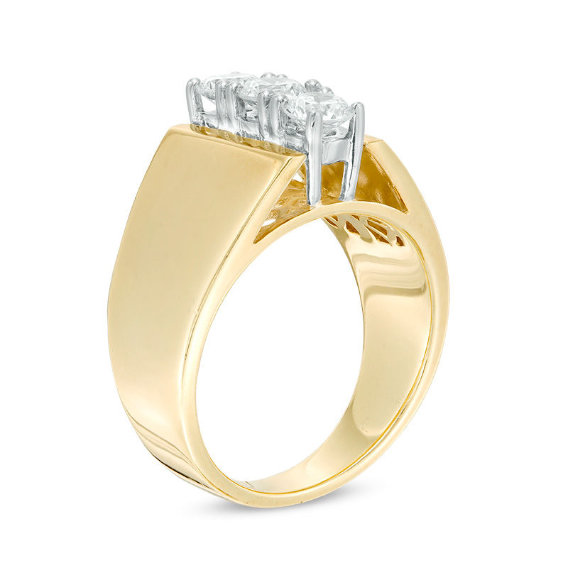 1.00 CT. T.W. Diamond Linear Past Present Future® Ring in 14K Gold