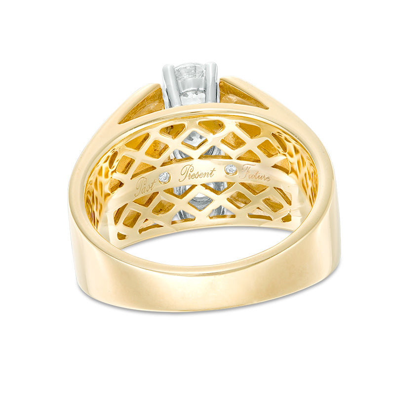 1.00 CT. T.W. Diamond Linear Past Present Future® Ring in 14K Gold